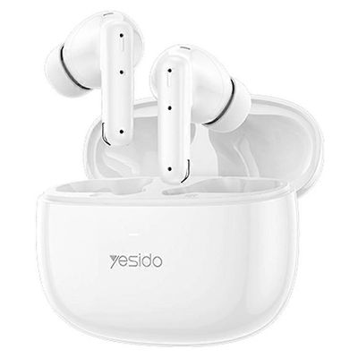 YESIDO TWS28 ANC + ENC langaton kuuloke Bluetooth-kuulokkeiden melua vaimentava nappikuuloke Valkoinen