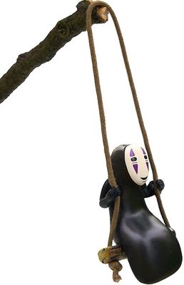 Linkrunning Anime biltilbehør uden ansigt mand bil vedhæng hængende gynge, til bil bakspejl tilbehør, kontor hjem havearbejde hængende mikrolandska...