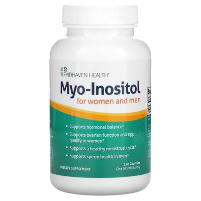 Fairhaven Health, myo-inositoli, naisille ja miehille, 120 kapselia