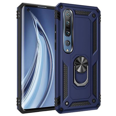 Stødsikker rustning sag for redmi k30/k30 5g med støttefod all inclusive dække blå rpc3166
