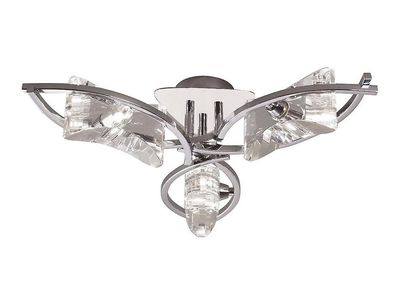 Inspired Lighting Kromo Semi Flush Loft 3 Lys G9, Poleret Krom