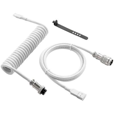 USB Type-c -kaapeli pelinäppäimistöille, kaksiholkkinen mekaanisen näppäimistön kaapeli, mekaanisen näppäimistön mukautettu kierrekaapeli