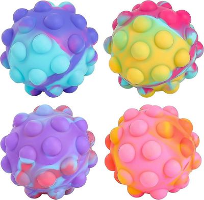 Lertenys Fidget Ball Popper, 3D-paineenvastainen puristuspallo BPA-vapaa elintarvikelaatuinen silikoni aistinvaraiset lelut stressipallot