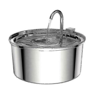 Ruostumattomasta teräksestä valmistettu kissan suihkulähde 3,2 litraa, automaattinen hiljainen lemmikkieläinten annostelija koirille/kissoille