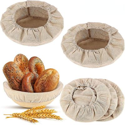 6pcs Brød gæring kurv Cover Hør Hør bomuldsklud