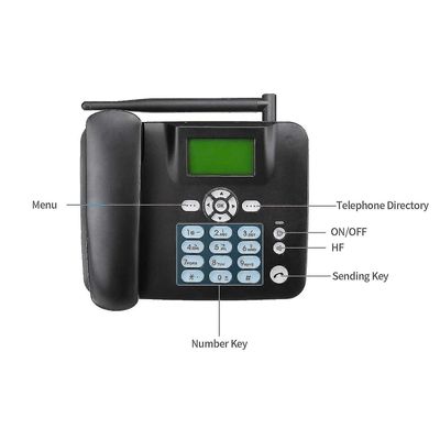 Trådløs telefon 4g Desktop Telefon Support Gsm 850/900/1800/1900mhz Sim-kort trådløs telefon med antenneradio