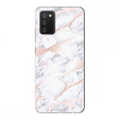 Crazy Kase Cover Til Samsung Galaxy A02s Soft Silicone 1 Mm, Pink Marble Effect