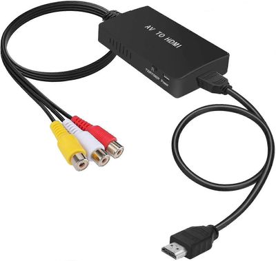 Rca Til Hdmi Converter, Kompositt Til Hdmi Adapter Støtte 1080p Pal / ntsc