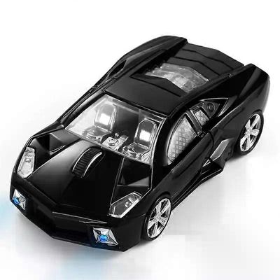 Söpö ergonominen langaton hiiri auto 3D 1000DPI Mini Gamer Hiiri USB Optinen Tietokonepeli Mause PC:lle Kannettava Lapsi Lahja Musta