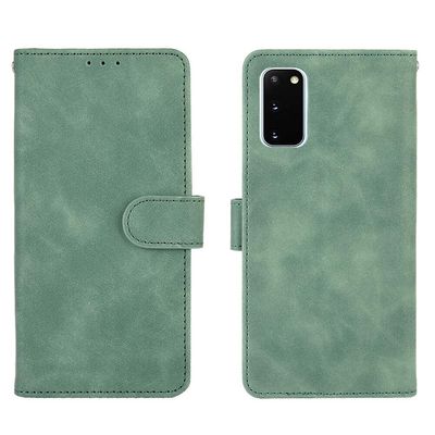 Etui til Samsung Galaxy S20 Fe 4g / 5g Cover Premium Læder med kortholder Flip Folio Magnetisk etui Etui Coque - Sort Grøn