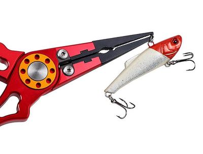 Handuo Aluminium Fisketang, Split Ring Tool & Fiskeredskaber Tilbehør rød