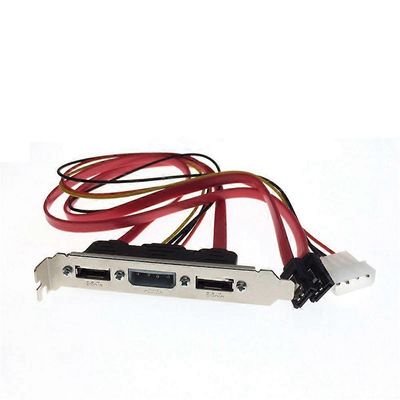 PC DIY SATA ESATAan ja 4Pin IDE Molex Power PCI -kiinnikkeen kaapeli täyskorkea profiili ulkoiselle