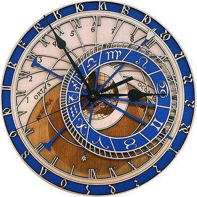 12 tommers Praha astronomisk vegg klokke 12 stille kvarts klokker konstellasjon stue klokke