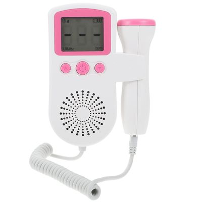 Fetal Doppler Baby Heart Rate Monitor Graviditet Hjertefrekvens Detecting Utstyr Hvit 13X6cm