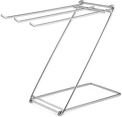 Taitettava lattiapyyheteline, vapaasti seisova pyyheteline, käsipyyhkeiden kuivaustelineen pidike, ruostumattomasta teräksestä valmistettu Z-muotoi...