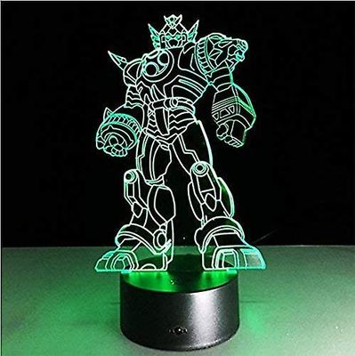 Liangnv 3d Illusion Optimus Prime yövalolamppu, 7 väriä asteittainen muuttuva kosketuskytkin usb-pöytäpöytä autobotit lamppu paras lahjoihin tai ko...