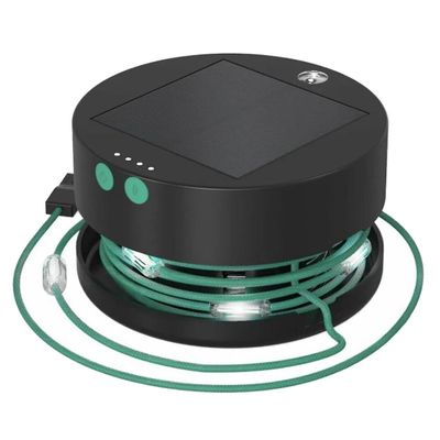 Utendørs Camping Light Solar String Lights Led Camping Lampe Telefon Lader Utendørs Gadgets Camping EQ Svart