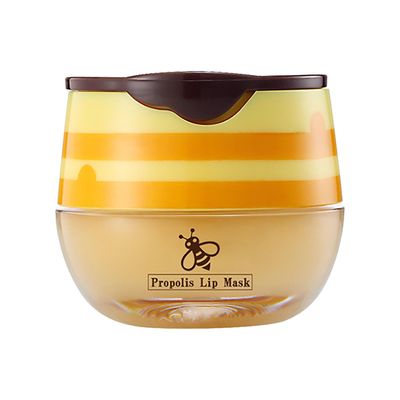 Gaoguang Honningkrukke, eksfolierende honning & jordbær propolis læbemaske, fugtgivende og forebyggelse Tør og revnet læbe scrubs Exfoliator læbe s...
