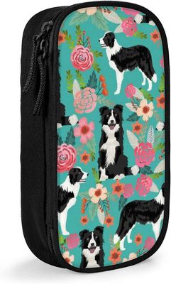 Kerota Bordercollie-kukat Söpö bordercollie-muotoilu Paras bordercollie-kynäkotelo SAOE000883 VÄRI One Size