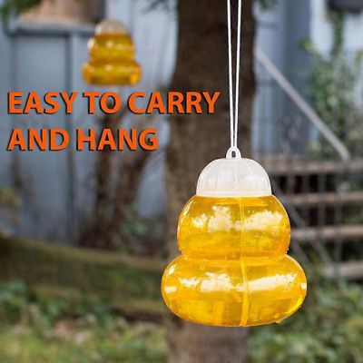 Ampiaisloukku / riippuva hornet-ansa (2 kpl pakkaus) luonnollinen ja ekologinen ampiaiskarkoteliuos (oranssi) (ansa)