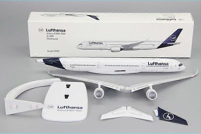 26.8CM 1:250 Muovi Saksa Air Lufthansa Airways Airbus 350 A350-900 Airlines Lentokone Koottu Kokoonpano Lentokone malli Lentokone