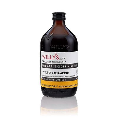 WILLY'S Willys eureka kurkuma omenaviinietikka elävän äidin kanssa 500ml