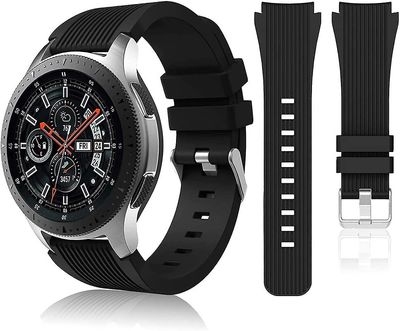 Heytea Yhteensopiva Samsung Galaxy Watch 46mm Bändit / vaihde S3 Frontier, Klassiset kellonauhat / Galaxy Watch 3 kaistat 45mm, 22mm Pehmeät siliko...