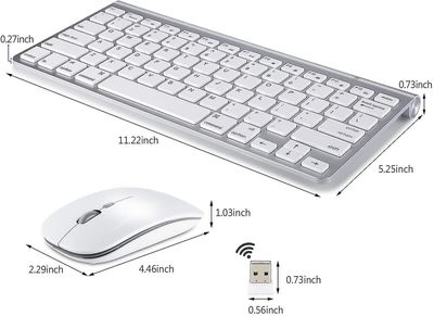 Langaton näppäimistö ja hiiri Apple imac Windowsille tai Androidille (langaton 2.4g)