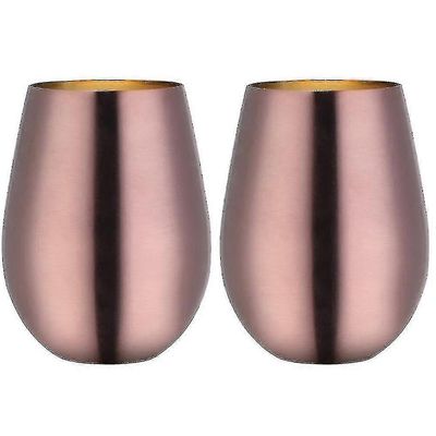 2 kpl viini juomalasi ruostumaton teräs varreton viini lasi matkustaa Nousi kultaa