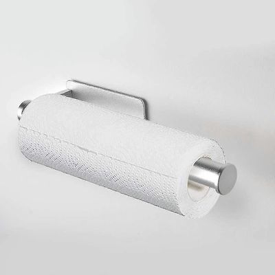 Cille Keittiörullateline Ei porausta, keittiöpaperiteline seinään asennettava keittiörullateline säilytysjärjestäjä, alumiini