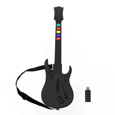 2.4G langaton pelikitaraohjain PC: lle, joka on yhteensopiva Clone Hero Rock Band Games Remote Joystin kanssa Musta