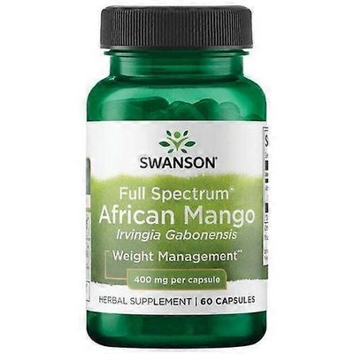 Swanson Vitamins Swanson Vitamiinit Täyden spektrin afrikkalainen mango Irvingia gabonensis, 400 mg, 60 kapselia