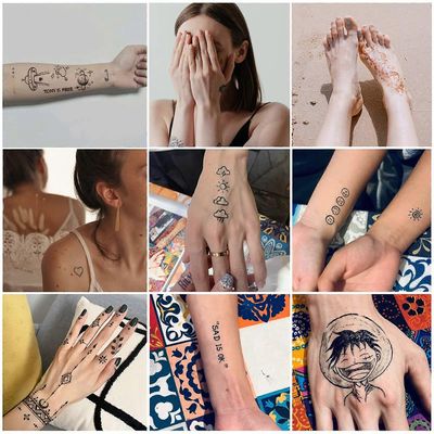 Henna väliaikainen tatuointi luonnollinen tatuointi väri musta ja ruskea väliaikainen Mehndi-tatuointitarra väliaikainen tatuointi