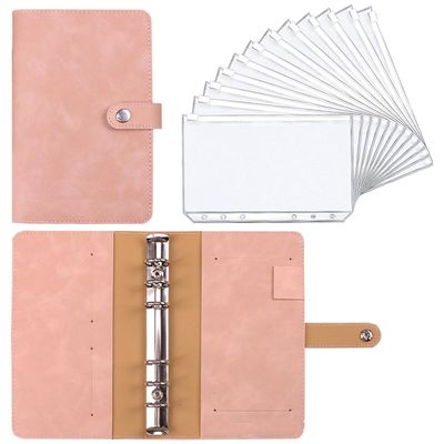 Grape Pp 12pcs A6 Klar bindemiddel lommer med Pu læder notebook bindemiddel