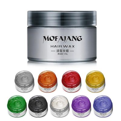 Ajhjn Mofajang 9 Farger Unisex Hårfarge Voks Mud Dye Styling Cream Diy Farging grå