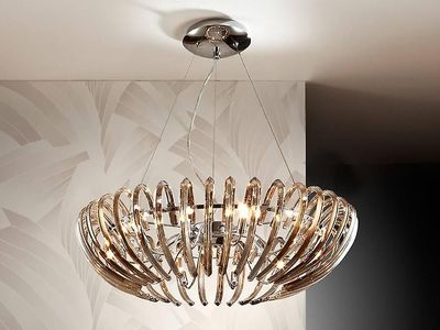 Schuller Lighting Ariadna 12 Light Crystal Loft Vedhæng Krom, champagne, G9