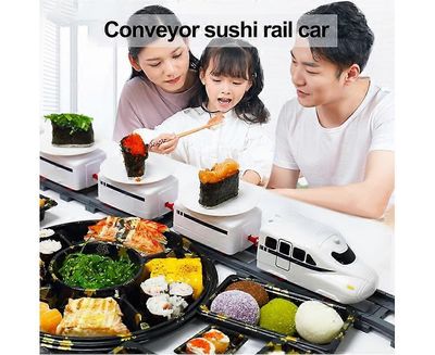 Labt Junaradat Todentuntuinen kirkas väri Muovinen taaperoiden lahja Sushijuna lapsille