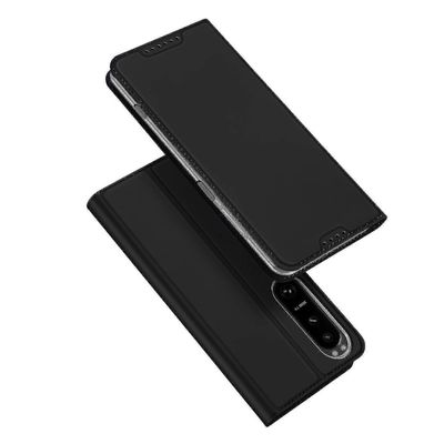 Tikuajgift Dux Ducis Skin Pro -sarja Sony Xperia 1 V Mobile Case Flip Stand nahkainen kortinpidike suojakuori Musta