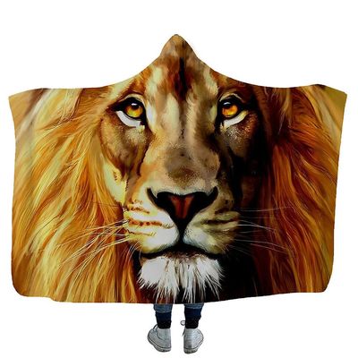 Handuo Super Blød fuld / dronning Størrelse Fleece Sherpa hætteklædte tæppe (mønster valgfrit) pattern24