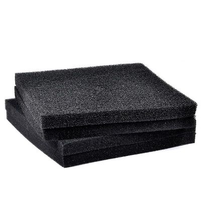 Sort filtrering skum akvarium akvarium biokemiske filter svamp pad, lille hul 50x12x2cm