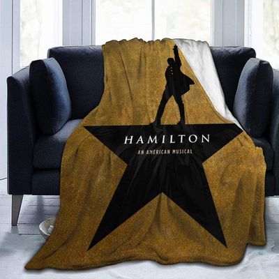 Hamilton The Musical Blanket Flannel 3D-trykt Soft Warm Reversible Cozy Throw Blanket Warm, Home, Bed, Sofa Blanket.-Black1-F271 80x60in 200x150cm