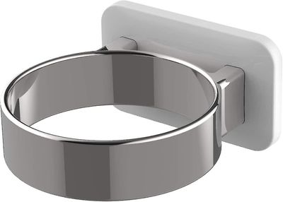 Hårføner holder, bad hårføner holder, hårpleie verktøy holder veggmontering - ekstra stor felg (silvery)