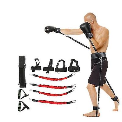 Bounce Trainer Fitness Resistance Band Boxing Suit Latex Tube Kiristysköysi Leg Vyötärö Trainer-F Punainen 80 Pounds