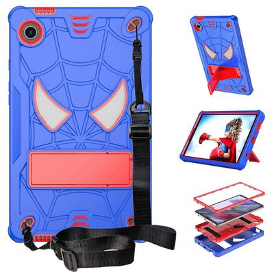 Samsung Galaxy Tab A9 -tablettikotelolle Spider-tyylinen tietokone + silikoninen kannen jalusta