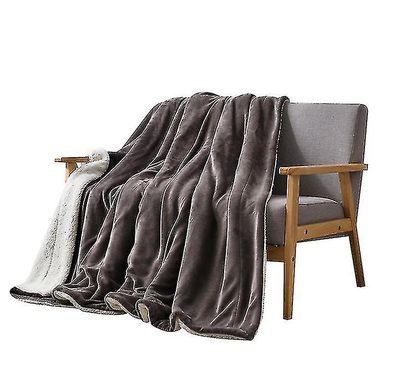 Yunshu Sherpa Fleece Flannel Dobbeltsidet Kast Tæppe Super Soft Blanket 150*200cm