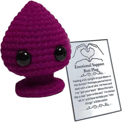 Käsintehty emotionaalinen anustappilahja, ainutlaatuiset humoristiset virkatut nukkekoristeet, loistava lahjaidea Rose Red