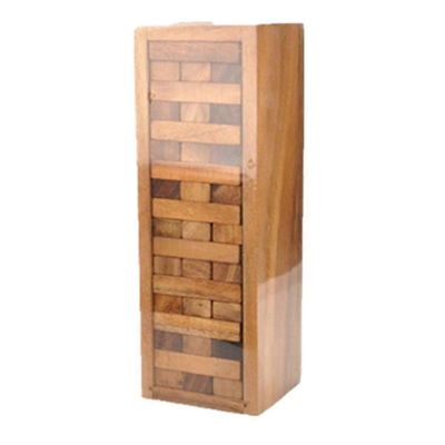 Wood Tumbling Tower Game - Sopii täydellisesti juhlapeleihin, ulkopeleihin sopii aikuisille ja perheelle, Classic St Puun väri