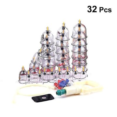 Colorans Premium 32 kopper akupunktur cupping terapi sett kinesisk vakuum cupping magnetisk