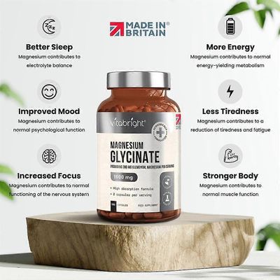 Vitabright magnesiumglysinaatti 1500mg 180 kapselia