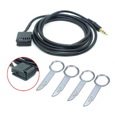 Ford-transit Connect 6000cd Aux Input Adapter -kaapelikaapelin johto Mp3 4 -poistoavaimet